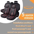 thumbnail image 4 of Car Seat Cover for Nissan Rogue 2026, Red Car Seat Covers, Premium Leather 5 Seats Full Set Waterproof Suitable for All Seasons, Protect Car Seats, 4 of 9