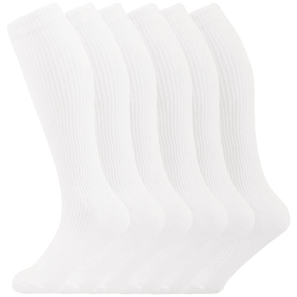 +MD Medias de compresión de algodón 6 pares 15-20 mmHg hasta la rodilla