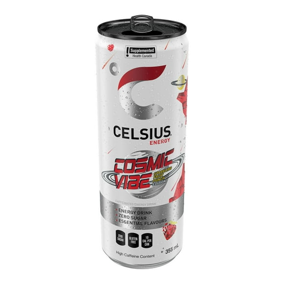 Celsius Cosmic Vibe Energy Drink 355mL, Can, Celsius Cosmic Vibe Energy Drink 355 mL, Can