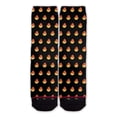 thumbnail image 2 of Function - Fire Flame Lit AF Blaze Heat Emoji Emoticon Pattern Black Fashion Socks Dope, 2 of 4