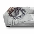thumbnail image 3 of Eyeball Soft Flannel Fleece Throw Blanket, Realistic Detailed Human Eye with Outer Space Themed Vortex Pupil, Cozy Plush for Indoor and Outdoor Use, 50" x 70", Mauve Taupe Dark Purple, by Ambesonne, 3 of 6