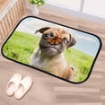 thumbnail image 2 of GZHJMY Bathroom Rugs Mats Non-Slip, Soft Microfiber Absorbent Bath Mats for Shower Bathtubs, Chihuahua Pug Butterfly Indoor Entrance Door Mats Bedroom Laundry 24”x16” Carpet Runner, 2 of 7