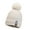 Beige + Chenille, variant on Womens Winter Knitted Beanie Hat Warm Fleece Lined with Pompom Cap Thick Slouchy Snow Knit Skull Ski Cap
