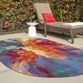 thumbnail image 2 of Unique Loom Outdoor Modern Collection Area Rug - Monteverde (5' 3" x 8' Oval Multi/Green), 2 of 8