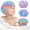 Mermaid, variant on OlyPegic Shower Cap for Kids, 3 Pcs Kids Shower Caps for Girls, Cute Rainbow Hair Cap Wide Elastic Band, Plastic Reusable Waterproof Toddler Shower Cap, Large Bath Cap for Kids Girls Women