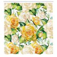 thumbnail image 3 of Ambesonne Rose Shower Curtain, Watercolor Wedding Flowers, 69"Wx75"L, Yellow Beige Green, 3 of 5