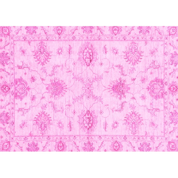 Ahgly Company Indoor Rectangle Oriental Pink Traditional Area Rugs, 2' x 3'