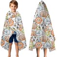 thumbnail image 3 of Colorful Cute Sports Balls Pattern Hooded Bath Towel，50"x30" for Ages 3 To 12 Kids, Quick Dry Lightweight Soft Microfiber Hood Beach Towel Cover Up for Kids, 3 of 7