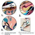 thumbnail image 3 of Designart Pink And Blue Art Deco Sport Shoes Canvas Wall Art, 3 of 5