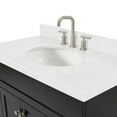 thumbnail image 4 of Ariel Hamlet 42 In. Oval Sink Bathroom Vanity With Carrara White Quartz Countertop 1.5 Edge In Black, 4 of 11