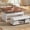 White+Brown, variant on Farmhouse Lift Top Coffee Table with Storage Bench and Sliding Barn Door