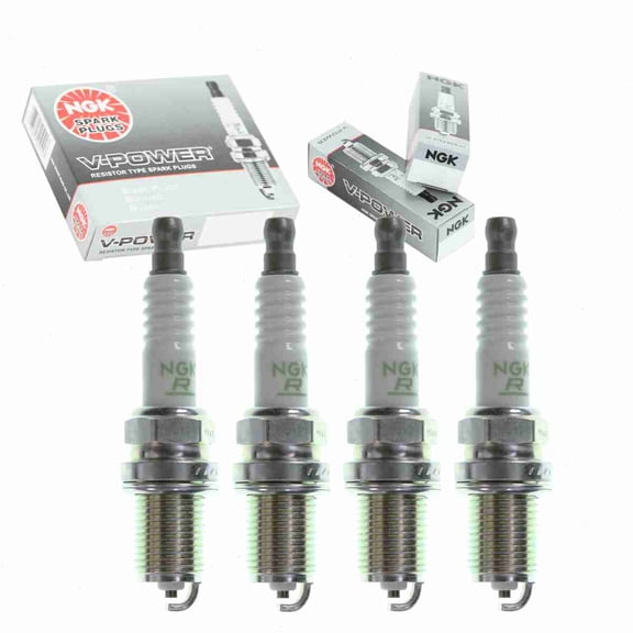 4 pc NGK V-Power Spark Plugs compatible with Mitsubishi Mirage 1.8L L4 1993-2002