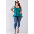 thumbnail image 2 of Plus Lace Trim Sleeveless Gathered Front With Self-tie Drawstring Top 2XL, 2 of 6
