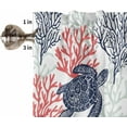 thumbnail image 5 of Navy Blue Valance Curtains Summer Turtle Starfish Coral Chicken Valances for Windows Seashell Seahorse Ocean Tier Curtain Rod Pocket Valances for Kitchen/Bedroom/Living Room, 1 Panel, 54x18 Inch, 5 of 5