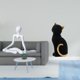 thumbnail image 2 of Estatua de gato pensador abstracto creativo, figura decorativa, escultura de resina única, adorno de escritorio para entrada, dormitorio, regalo de in, 2 of 8
