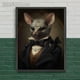 thumbnail image 1 of Retrato de fantasía Victoriano de cuervo, Murciélago y gato, arte de pared, impresión en lienzo, estética gótica Witchy, póster, decoración del hogar, sin marco, 1 of 3