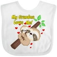 thumbnail image 3 of Inktastic My Grandma Loves Me Sloth Boys or Girls Baby Bib, 3 of 4