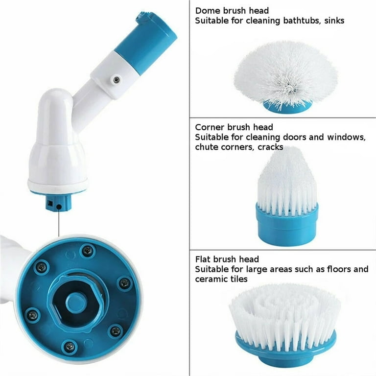 7 IN 1 Electric Spin Scrubber Cordless Handheld Cleaning Brush with  Adjustable Extension Handle 6 Brush Heads 1200mAH Battery for Kitchen  Bathroom Wall Window Floor 