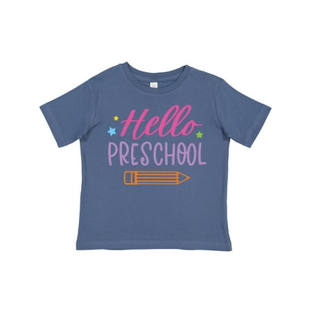 

Inktastic Back to School Hello Preschool Gift Toddler Boy or Toddler Girl T-Shirt