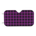 thumbnail image 7 of Picia Purple Black Plaid Curved Windshield Sunshade Accordion Folding Style Auto Shade for Car Truck SUV Van Blocks UV Ray Sun Visor Protector -Small, 7 of 7