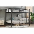 thumbnail image 2 of Metal Full over Full Bunk Bed for Teens and Adults,Space-Saving/Noise Reduced/No Box Spring Needed, Black, 2 of 15