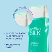 Schick Hydro Silk Sugar Wax Hair Removal Roller With 10 Reusable Strips & 2 Serum Sachets, Womens Waxing Kit, For Sensitive Skin, Rinsible With Water, Microwave Safe