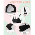 thumbnail image 2 of INNERSY Cotton Padded Training Bras for Girls, Adjustable Straps Teen Bras 3 Pack(2XL,Black), 2 of 4