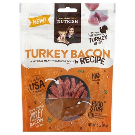Rachael Ray Nutrish Turkey Bacon Grain Free Dog Treats, Hickory Smoked Turkey Bacon Recipe, (Best Tasting Turkey Bacon)