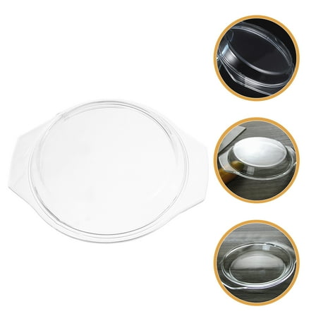 OUNONA Microwave Oven Glass Lid Clear Splatter Guard For Food Heat Resistant Cover For Dish Heating And Serving Kitchen Gadgets