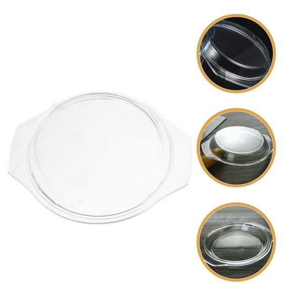 OUNONA Microwave Oven Glass Lid Clear Splatter Guard For Food Heat Resistant Cover For Dish Heating And Serving Kitchen Gadgets