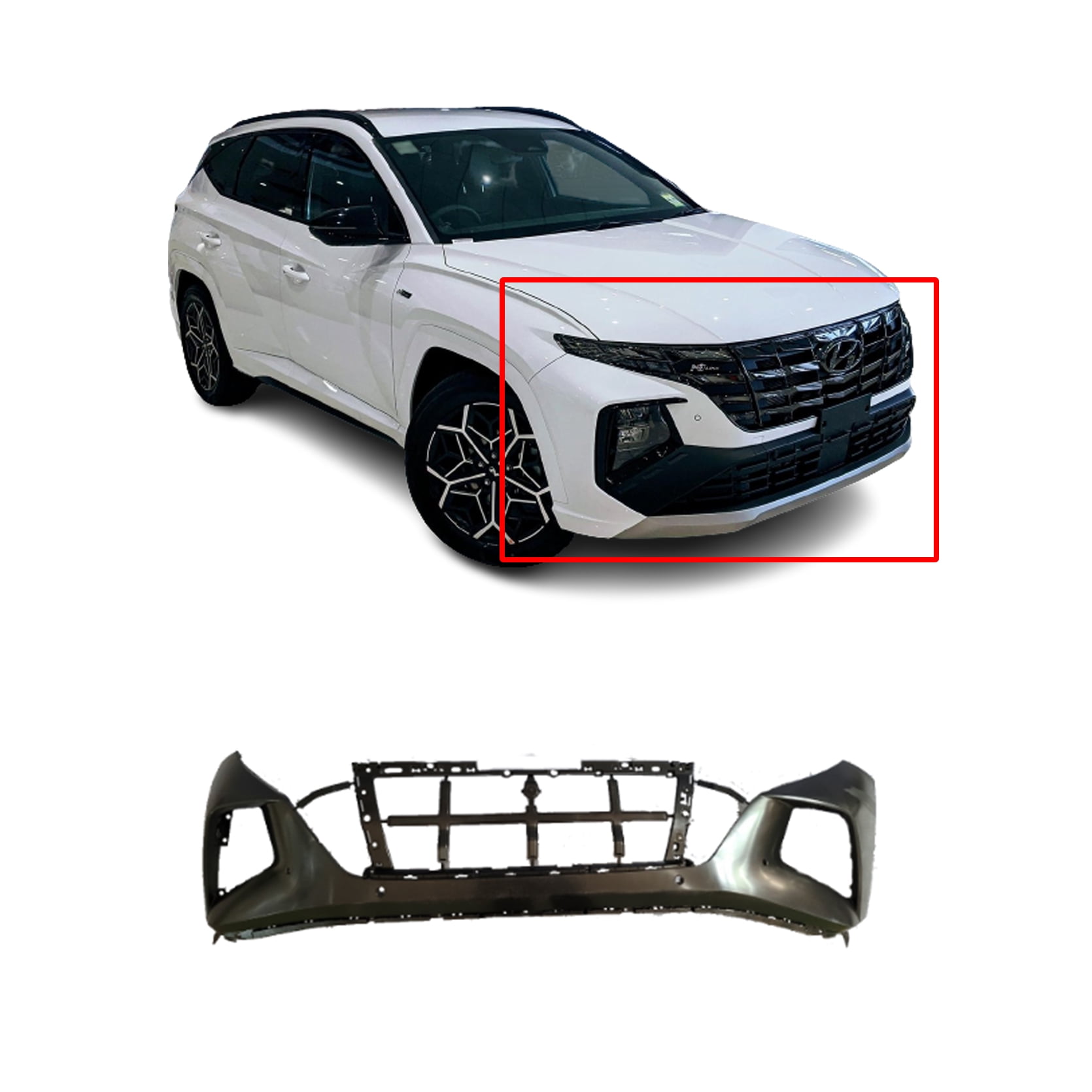 Front Upper Bumper Cover For 2022-2023 Hyundai Tucson Primed HY1014107 ...