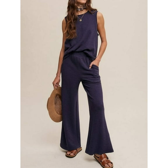 Soft Knit Tank and Sweat Pant Set