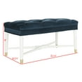 thumbnail image 2 of SAFAVIEH Rory Contemporary Modern Glam Tufted Bench, Navy/White, 2 of 10