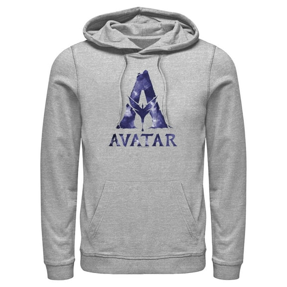 Men's Avatar Watercolor A Logo Pull Over Hoodie Athletic Heather 2X Large