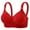 Red, variant on Wdfiry Women's Plus Size Bra Embroidery Comfortable Breathable No Underwire Push Up Bra Full Coverage Soft Support Bralettes