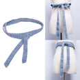 thumbnail image 2 of SIEYIO Trendy Self Tied Denims Waistband Adjustable Waist Belt for Women Clothing Accs, 2 of 17