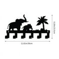 thumbnail image 4 of 6 Hooks Key Holder for Wall Metal Keys Holder Decorative Wall Mounted Elephant Design Style Key Rack for Wall Key Hanger, 4 of 6