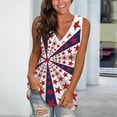thumbnail image 2 of USSUMA Womens Summer Tops Long Flowy Swing Tank T-Shirts for Women Trendy 4th of July American Flag Womens Blouses and Tops Dressy Sleeveless V Neck Tunic Plus Size Shirts for Women, 2 of 5