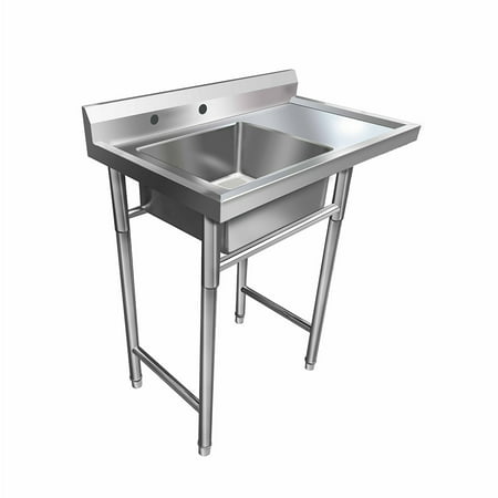 Ubesgoo 39 1 Compartment Nsf Commercial Stainless Steel Sink Heavy Duty Kitchen Prep Utility Laundry Sink W Drainboard