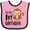 Pink and Black, variant on Inktastic Monkey Its My 1st Birthday Boys or Girls Baby Bib
