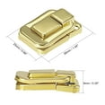 thumbnail image 2 of Uxcell Toggle Latch, 38mm Yellow Decorative Hasp Wooden Box Catch w Screws 10Pcs, 2 of 6