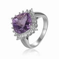thumbnail image 2 of Pink Amethyst Checkerboard Statement Ring, 2 of 7