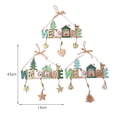 thumbnail image 2 of Christmas Wooden Bells Letter Pendant Welcome to the Door Sign, 2 of 8