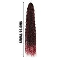 thumbnail image 2 of XIAQUJ Extensions de Cheveux Queue de Cheval à Cordon Longues Boucles Cheveux Naturels Tressés pour Femmes Noires Clip en Queue de Cheval Rouge, 2 of 4