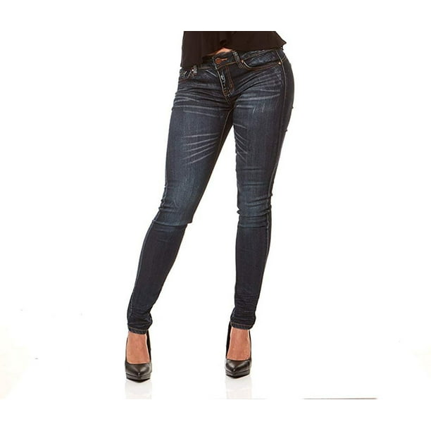 Cover Girl Skinny Jeans for Women Juniors or Plus Dark Denim