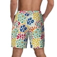 thumbnail image 4 of Balery Cartoon Flowers Mens Swim Trunks Swim Shorts for Men Quick Dry Inseam Beach Shorts with Compression Liner Pocket-Large, 4 of 9