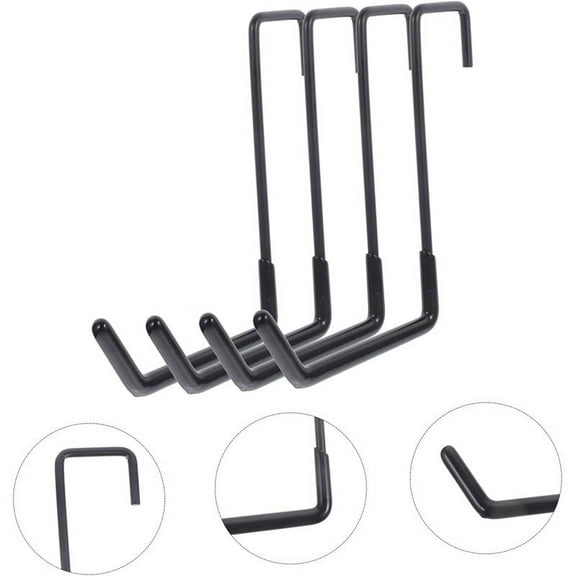 Rafter Hangers Hooks 4 Pcs, Upgraded Fence Hangers Hooks, Bike Hooks for Garage Wall, Heavy Duty Garage Ladder Storage Hooks, Large S Hooks for Hanging Plants, Chairs, Cords, Hose and More