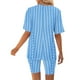 thumbnail image 5 of Blusas para las Mujeres Casual Impreso Cuello en V Manga Corta Blusa Pantalones Cortos, Conjuntos de Ropa para las Mujeres, 5 of 5