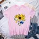 thumbnail image 5 of Blusa informal de manga corta con cuello redondo y estampado de verano a la moda para mujer Pompotops hkajfhjk468958, 5 of 5
