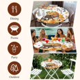 thumbnail image 7 of Fall Pumpkins Round Tablecloth, Fitted Table Cover with Elastic for 55"-60" Round Tables, Thanksgiving Gnomes Autumn Maple Country Rustic Table Cloth Outdoor Dinning Party Waterproof Tablecloths, 7 of 7